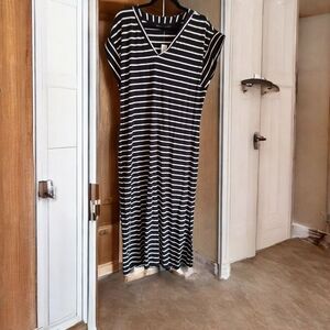 Striped Black and White Dress